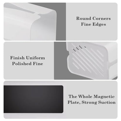 OLizee® Magnetic Dryer Sheet Holder Dryer Sheet Container Kitchen Tissue Box Dryer Sheet Dispenser Tissue Storage Holder for Metallic Surfaces Black