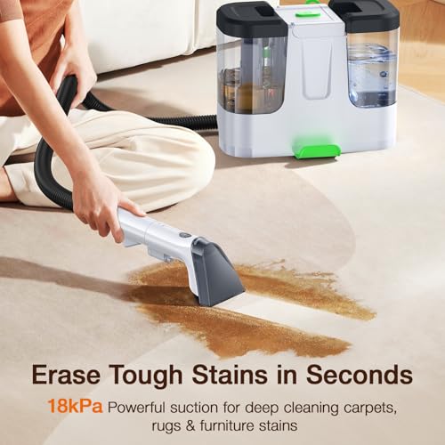 Carpet Cleaner Machine,Deep Cleaner Machine for Rug Cleaner & Couch Cleaner - color: Black & White