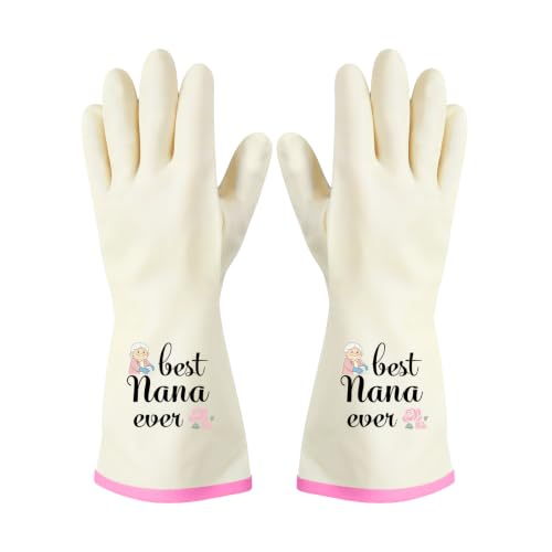 Rubber Cleaning Reusable Gloves, Practical House Warming Gifts - color: Pink-nana