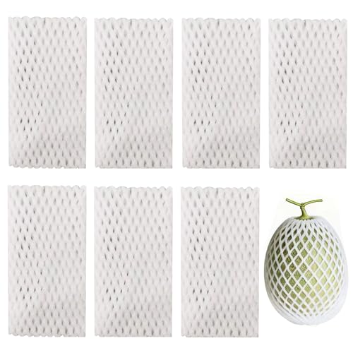 Fruit Protection Mesh Bags Foam Mesh Keep Safe Sleeves for Large Supermarkets, Shops (White 30x10cm-20PCS) - size: White 30x10cm-20PCS