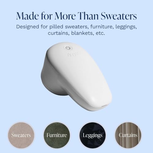 Nori Trim Fabric Shaver - Lint Remover for Clothes & Furniture - White - color: White