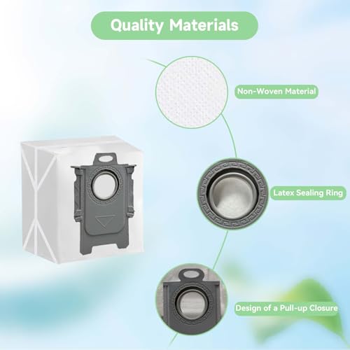 WAIKAS Vacuum Bags for Roborock Robot Vacuum (Q5 Q7 Q8 Q10 S7 S8), 20-Pack - color: For Roborock Q5 Q7 Q8 Q10, size: 20 Pack