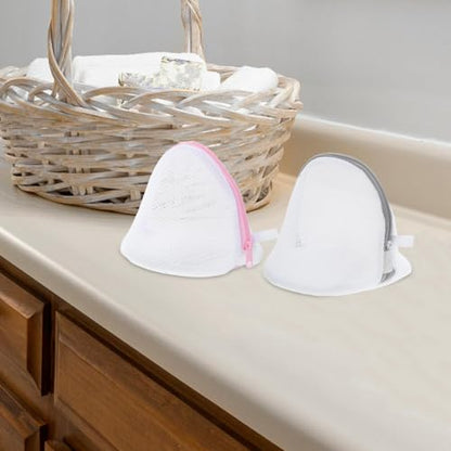 PRETYZOOM Bra Laundry Bags 4 pack Reusable Mesh Washing Bags with Zipper for Bras Lingerie Socks Machine Wash Delicates Shape Protection