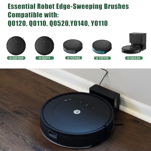 6 Pack Replacement Side Brushes Compatible with Roomba 405/205/105/Combo/Vac Essential Series, Edge-Sweeping Brushes for Q0120 Y0140 Q0520 Q011 Y0110 Robot Vacuum Cleaner - size: 6 Pack
