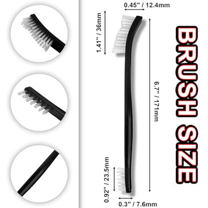 20Pcs Nylon Gun Cleaning Brushes Gun Cleaning Kit Supplies 7" Inch Universal Bristle Detailing Brush Set for Pistol Rifle Shotgun Firearm Cleaner Tools Range Maintenance Accessories