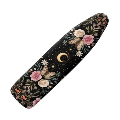 Butterfly Rose Ironing Board Cover Dust Covers Standard Ironing Board Full Size with Elastic Edge and Hook and Loop Fasteners Stain Resistant Cover for Ironing Board - color: Butterfly Rose