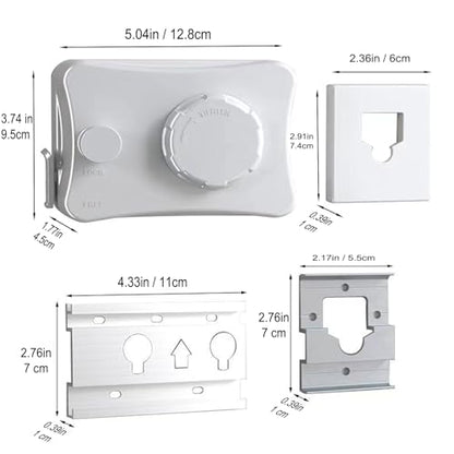 Anti-Sagging Clothes Line Thickened Steel Wire Retractable Clothesline Heavy Duty Clothesline Wall Mounted Bright Porcelain White Finished - size: 5.1m 6612W White Anti-Sagging ClothesLine