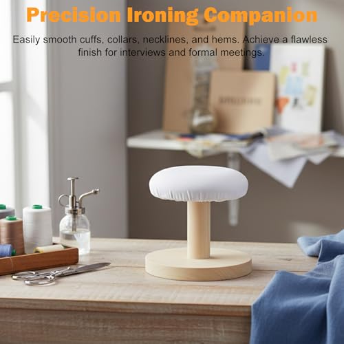 Tabletop Ironing Board Padded Small Ironing Board with Wooden Base, Chest & Sleeve Ironing Boards for Tailor, Household, Laundry Room, Apartment (Small) - size: Small