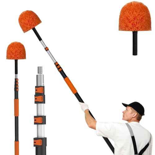 LAANPOLE 20FT Cobweb Duster with Extension Pole, Spider Web Brush for Cleaning Extendable, Professional Ceiling and Corner Dusters for Outdoor Indoor Use - size: 20FT