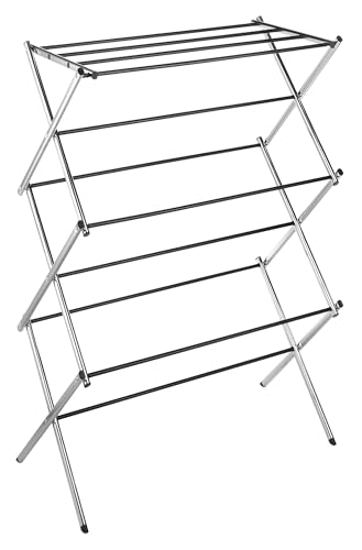 Whitmor Foldable Drying Racks - Chrome - color: Chrome, size: Large