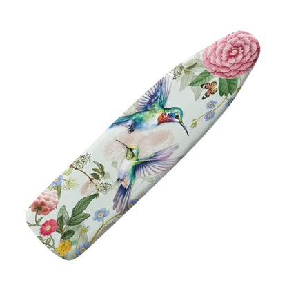 Hummingbird Ironing Board Cover with Elastic Edge Non Stick Scorch Stain Resistant Cover Heavy Duty Iron Pad Covers Standard Boards with Hook and Loop Fastener Strap - color: Hummingbird