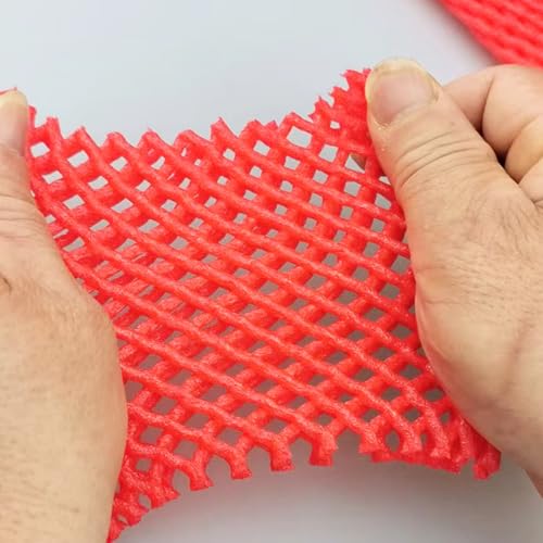Fruit Protection Mesh Bags Foam Mesh Keep Safe Sleeves for Large Supermarkets, Shops (Red 24x10cm-20PCS) - size: Red 24x10cm-20PCS