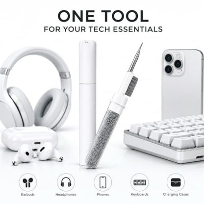 3 Pack Multi-Function Cleaning Kit with Soft Brush, Portable Cleaning Tools for Earbuds, Charging Cases, Keyboards, Phones & Small Electronics