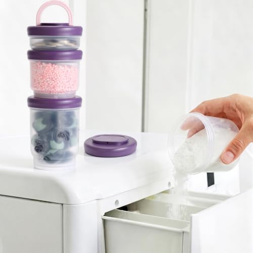 Portable Laundry Detergent Dispenser with Handle, 4 in 1, Purple - color: Purple, size: 160+420+420+600ml