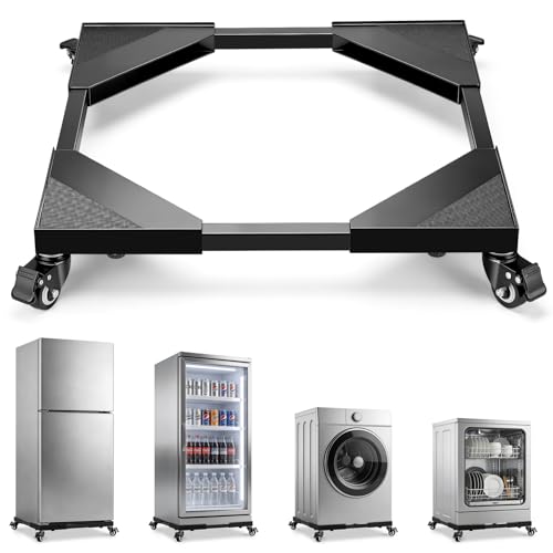 KEDSUM 700Lbs Mini Fridge Stand with Wheels, 21"-29" Stepless Adjustable