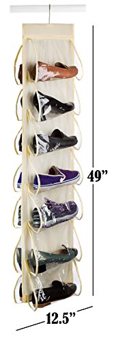 Handy Laundry Hanging Shoe Organizer - 14 Pockets - Clear Pockets Will Protect Your Shoes, Handbags, Purse & Enable You to Find Them Easily. Hang it in a Closet to Keep Your Closet Neat & Organized.