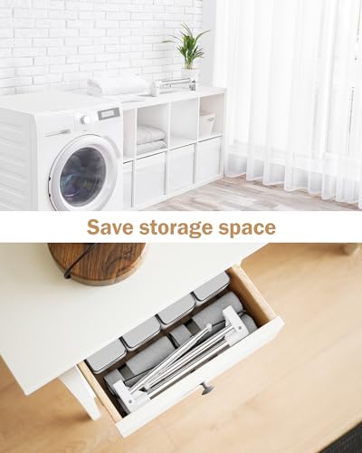 Travel Garment Rack,Portable and Foldable,Collapsible Clothing Rack - color: Matte White