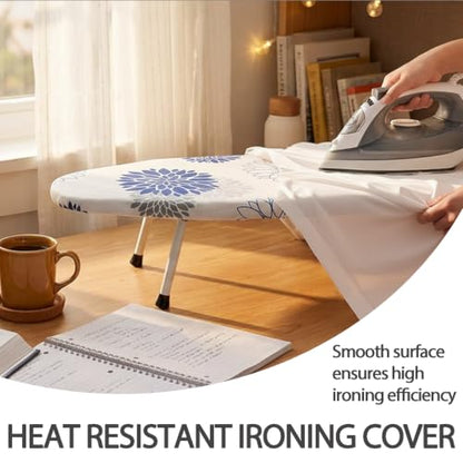 SheeChung Small Ironing Board 12"x32",Mini Tabletop Ironing Board,Foldable - style: Dahlia-32"x12"