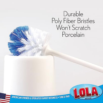 LOLA Classic Toilet Brush, Durable Fiber Stiff Bristles, Non-Scratch - 2 PK - size: 2 Pack, style: Classic Toilet Brush