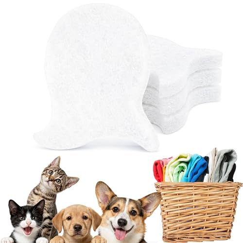 Pet Hair Remover for Laundry, Dryer Hair Catcher (4Pcs White) - color: White, size: 4Pcs