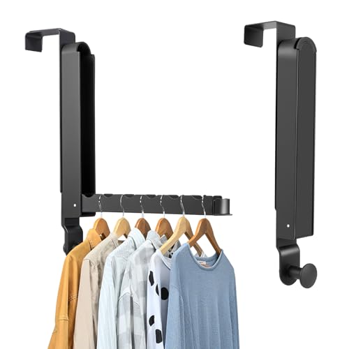 Over The Door Drying Rack, 1 Pack Grey Foldable Clothes Hanger Doors Hooks - color: Gray, size: 1 Pack