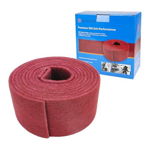 Maroon General Purpose Scuff Pads, Scuffing, Scouring Pad, Sanding, Paint Primer Prep Scratch - Surface Preparation Pad Car Auto Body Woodworking 7447-Premium, 5 Inches*15 Feet - color: Maroon, style: 5 Inches*15 Feet