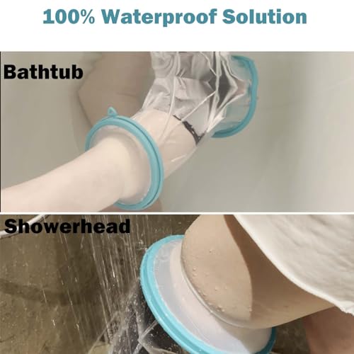 Waterproof Knee Cover for Shower Leg, Reusable Cast Cover Knee Brace - color: Knee, style: Reinforced Green