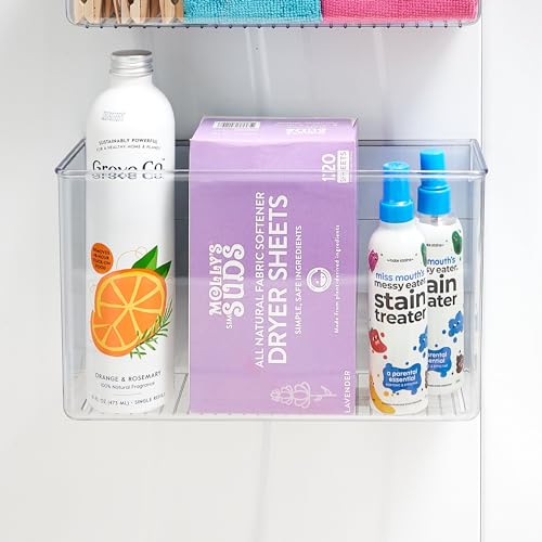 iDesign Magnetic Large Clear Plastic Organizer Bins - size: Large, style: Pack of 1