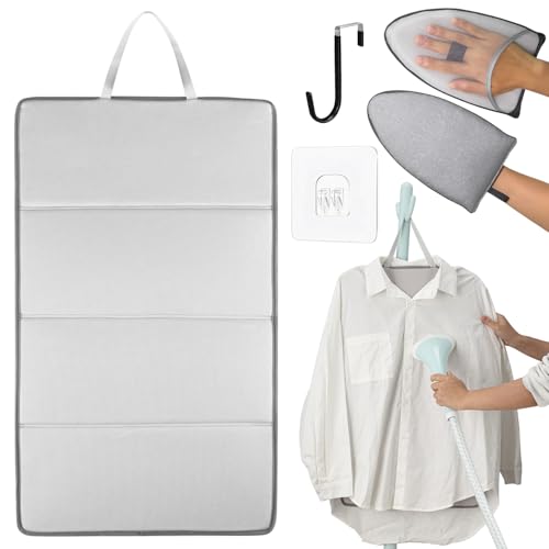 Steamer Board for Clothes with Garment Steamer Ironing Gloves,Stand for Steaming Clothes,Steamer Pad,Hanging Ironing Board,Steamer for Clothes,Hanging Steam Iron Pad