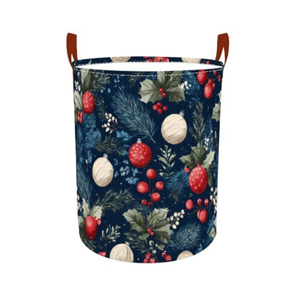 Laundry Basket 15.7x19.7 in Christmas Ornament Hamper for Bedroom - color: colorful0435