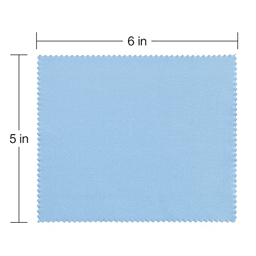 Eyeglass Cleaning Cloth Glasses Cleaner 12Pack Microfiber Lens Cleaner Eyewear Sunglass Wipes for Glass Jewelry Screen Camera Lint Free Thick 5x6 Inch (Blue, 5x6) - color: Blue, size: 5x6