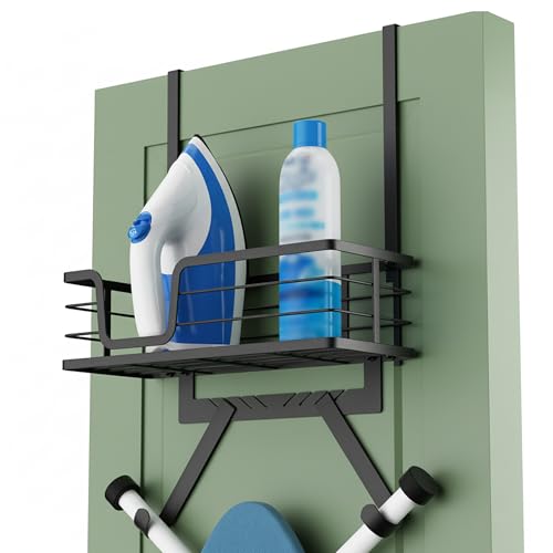 KES Over The Door Ironing Board Holder, Ironing Board Hanger Matte Black - color: Black, size: Fit 1 3/4" Door