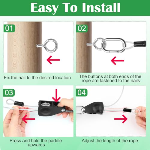 Windspeed Retractable Clothesline Outdoor Heavy Duty Travel Clothesline Retractable Clothes Line for Outside Travel Camping Cloth Line, Galvanized Steel Material, and 10 Clips, Storage Bag (50Ft) - size: 50Ft