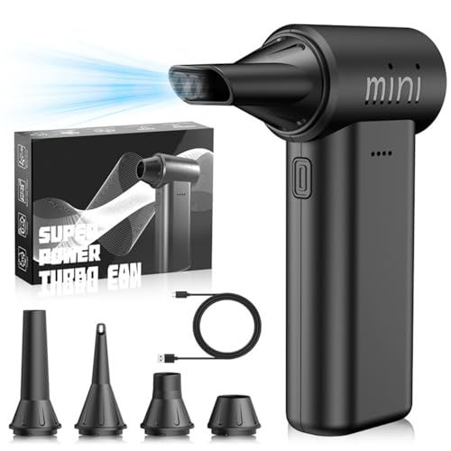 Compressed Air Duster, 150,000RPM Ultra-Powerful Cordless Electric Air Duster, 3 Gears Adjustable, Mini Blower with Fast Charging, Electric Duster for PC, Keyboard, Car, House, Outdoor