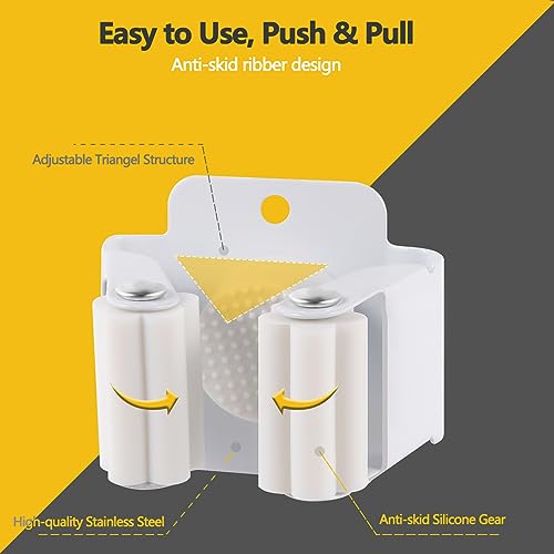 Verdenu 6 Pack Broom Holder Wall Mount, Mop and Broom Holder Wall Mount, Stainless Steel Command Mop Holder with Screws, Garden Tool Storage Organizer for Kitchen, Home, Bathroom, Garage, White - color: White, size: 6 Pack