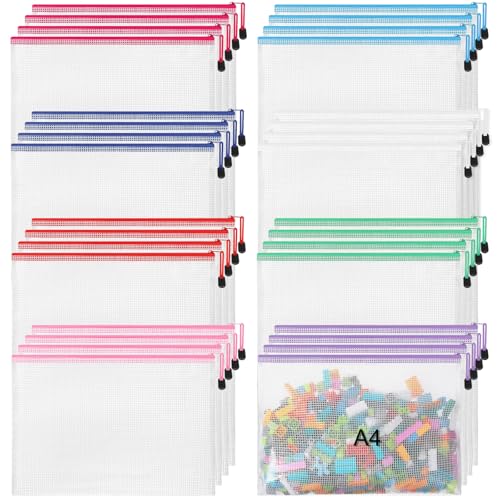Jetec 32 Mesh Zipper Bags Bikini, Classic Color, 13 x 9.5 Inch, 32 Pcs - color: Classic Color, size: 13 x 9.5 Inch