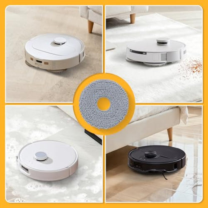 LOVECO 8 Pack Mop Pads Compatible with Roborock Qrevo Series Robot Vacuum