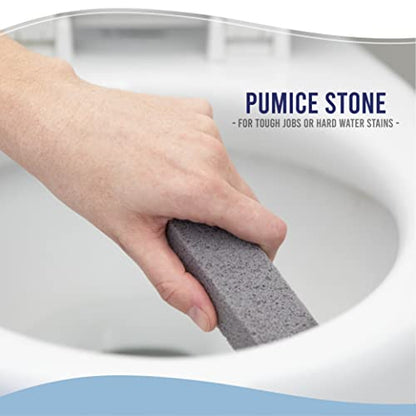 Don Aslett's Complete Toilet Cleaning Set | Includes 32 oz Toilet Cleaner, Convenient Cleaning Caddy, Johnny Mop Toilet Brush, and Pumice Stone for Tough Stains
