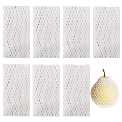 Fruit Protection Mesh Bags Foam Mesh Keep Safe Sleeves for Large Supermarkets, Shops (White 17x7cm-20PCS) - size: White 17x7cm-20PCS
