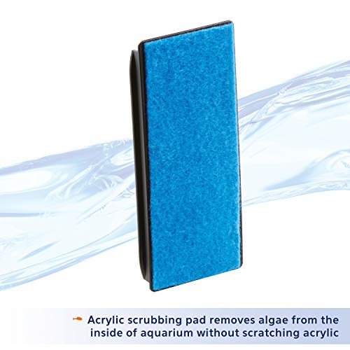 Aqueon Aquarium Algae Scraper, Fish Tank Cleaning Magnets for Glass/Acrylic, Medium (Pack of 3) - size: Medium (Pack of 3)