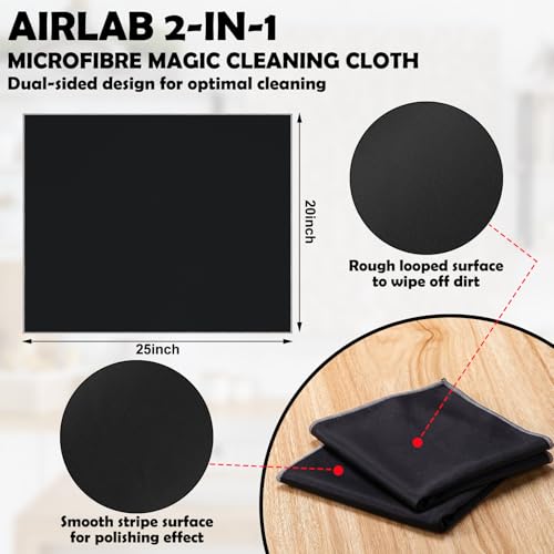 VitalCozy 6 Pcs Polishing Cloths for Wine Glass, Black - color: Black