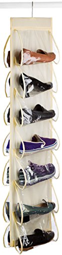 Handy Laundry Hanging Shoe Organizer - 14 Pockets - Clear Pockets Will Protect Your Shoes, Handbags, Purse & Enable You to Find Them Easily. Hang it in a Closet to Keep Your Closet Neat & Organized.