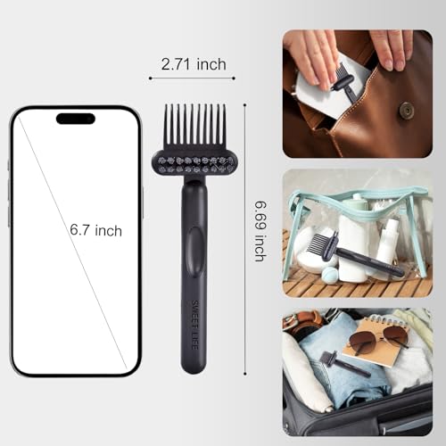2 Pack Hair Brush Cleaning Tool, 2-in-1 Cleaner Tool, Portable Cleaning Tool Set for Brush Comb Keyboard, Remover Rake for Removing Hair Dust, Home and Salon Use(Black&White) - color: Cleaner-2PcsBlack&White