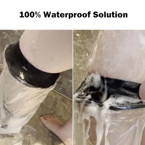 Cast Covers for Shower Leg, Waterproof Cast Cover after Surgery - color: Leg, style: Soft Black