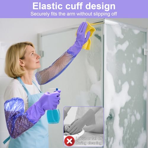 XANGNIER Long Gloves for Cleaning Bathroom,Elbow Length,1 Pair - color: 1 Pair