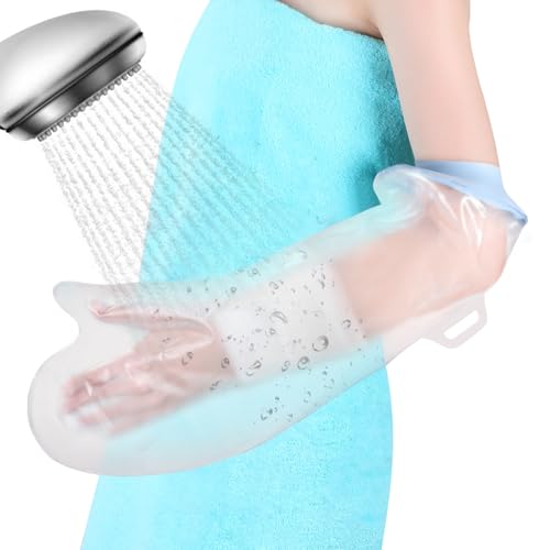 Waterproof Cast Cover Arm Adult Cast Covers for Shower Arm Watertight Seal Cast Bag for Shower Reusable Hand Cover for Bathing after Surgery - size: Adult Short Arm