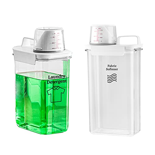 [2 Pack] Laundry Detergent Dispenser for Laundry Room Organization and Storage,78 Oz Laundry Soap Dispenser,Liquid Laundry Detergent Dispenser with 4 Removable Labels,BPA Free & PET Plastic, Clear - style: 2300ml
