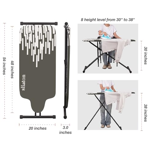 Extra Large Ironing Board with Large Hang Rail in 53" L x 20" W - style: Large