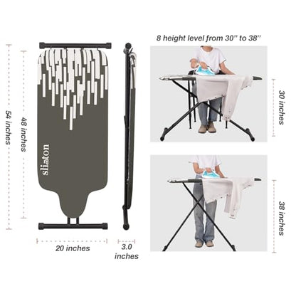 Extra Large Ironing Board with Large Hang Rail in 53" L x 20" W - style: Large