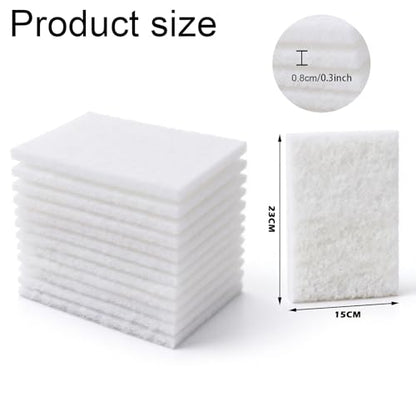 24 PCS White Scour Pads Non Scratch Non Woven Multipurpose Abrasive Scrubber Sponge for Multi Surface Cleaning Polishing (6 X 9 inch) - size: 6 X 9 inch
